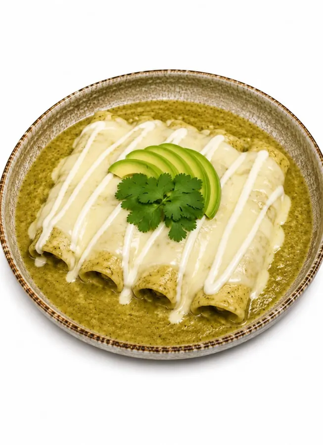 Enchiladas suizas · 4 pzas