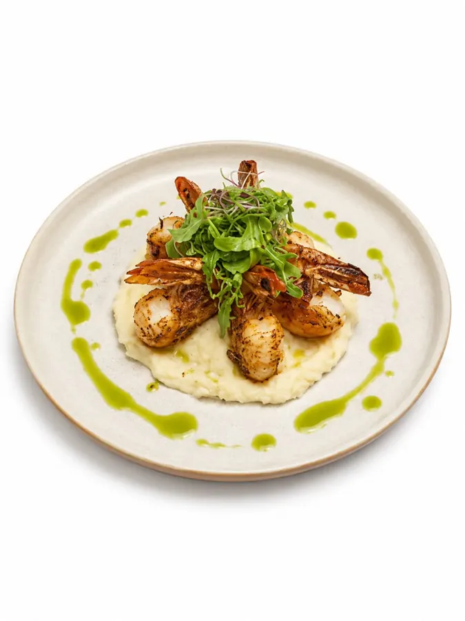 Camarones con cabeza