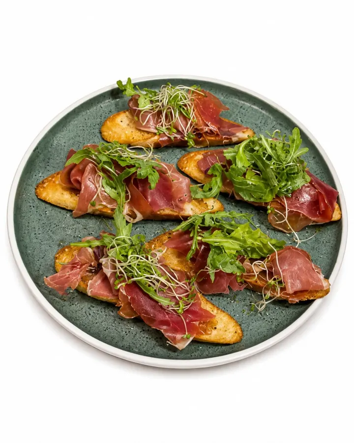 Tapas con jamón serrano