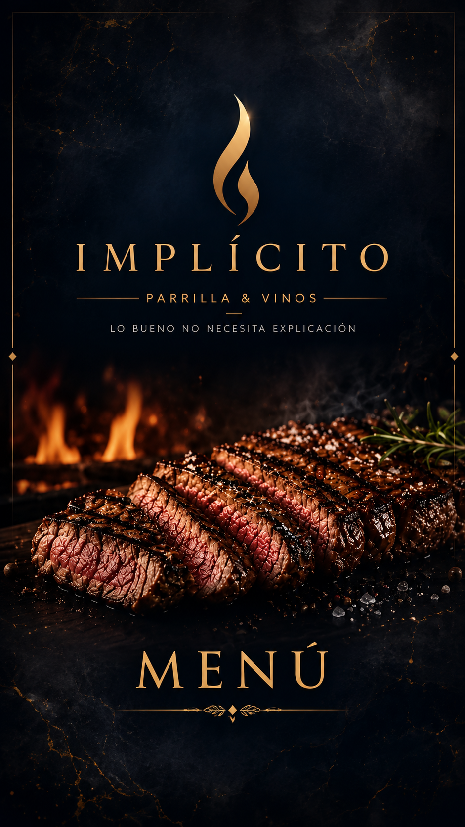 IMPLÍCITO Parrilla & Vinos · Menú
